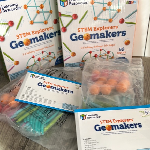 STEM Explorers Geomakers Build Learning Resources 2 Sets 116 pieces - Picture 3 of 5